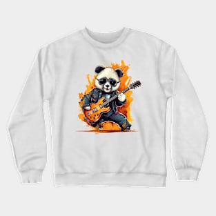 panda guitarist Crewneck Sweatshirt